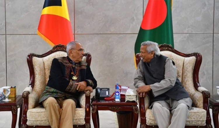 অধ্যাপক ইউনূসের সাথে পূর্ব তিমুরের প্রেসিডেন্টের সাক্ষাৎ