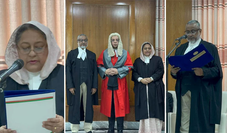 আপিল বিভাগে নতুন নিয়োগপ্রাপ্ত ২ বিচারপতির শপথ