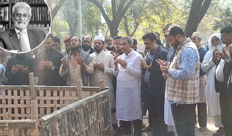 উপদেষ্টা এ এফ হাসান আরিফ শহিদ বুদ্ধিজীবী কবরস্থানে চির নিদ্রায় শায়িত