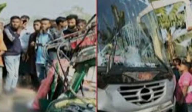 বাস-অটোরিকশা সংঘর্ষে নিহত ৬ জন শেরপুরে